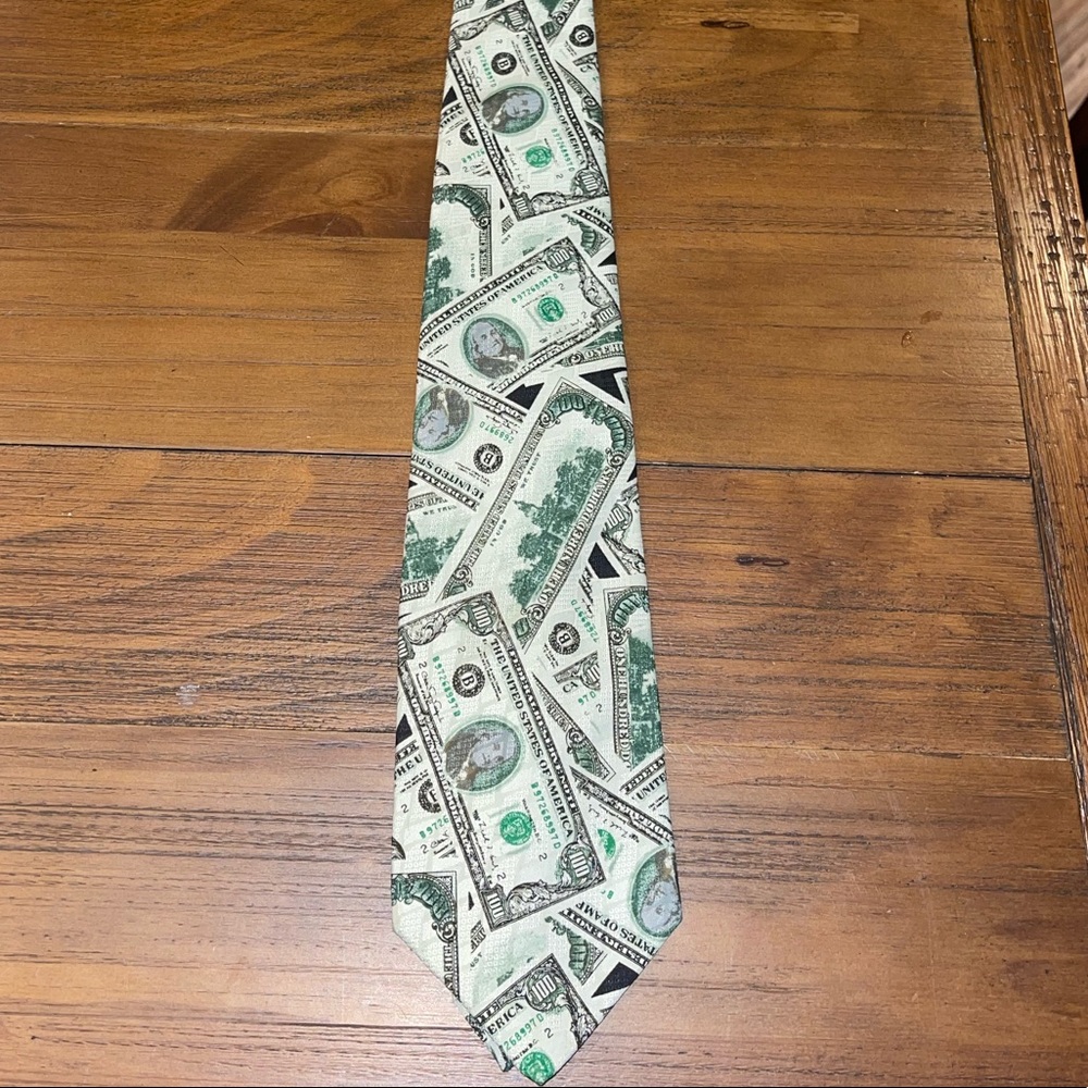 Addiction Men's Ben Franklin $100‎ Bill Necktie